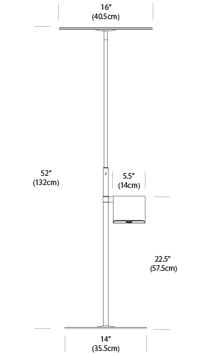 Circa LED Floor Lamp with Pedestal Floor Lamps Pablo 