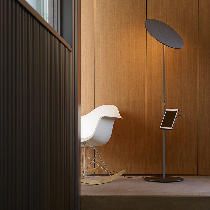 Circa LED Floor Lamp Floor Lamps Pablo Graphite 