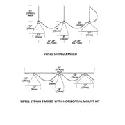 Swell String 3 Mixed Modular Suspension Light suspension lamps Pablo 