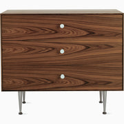 Nelson Thin Edge Chest storage herman miller 3 Drawer Chest Silver Aluminum Pulls Santos Palisander Case Finish + $2999.00