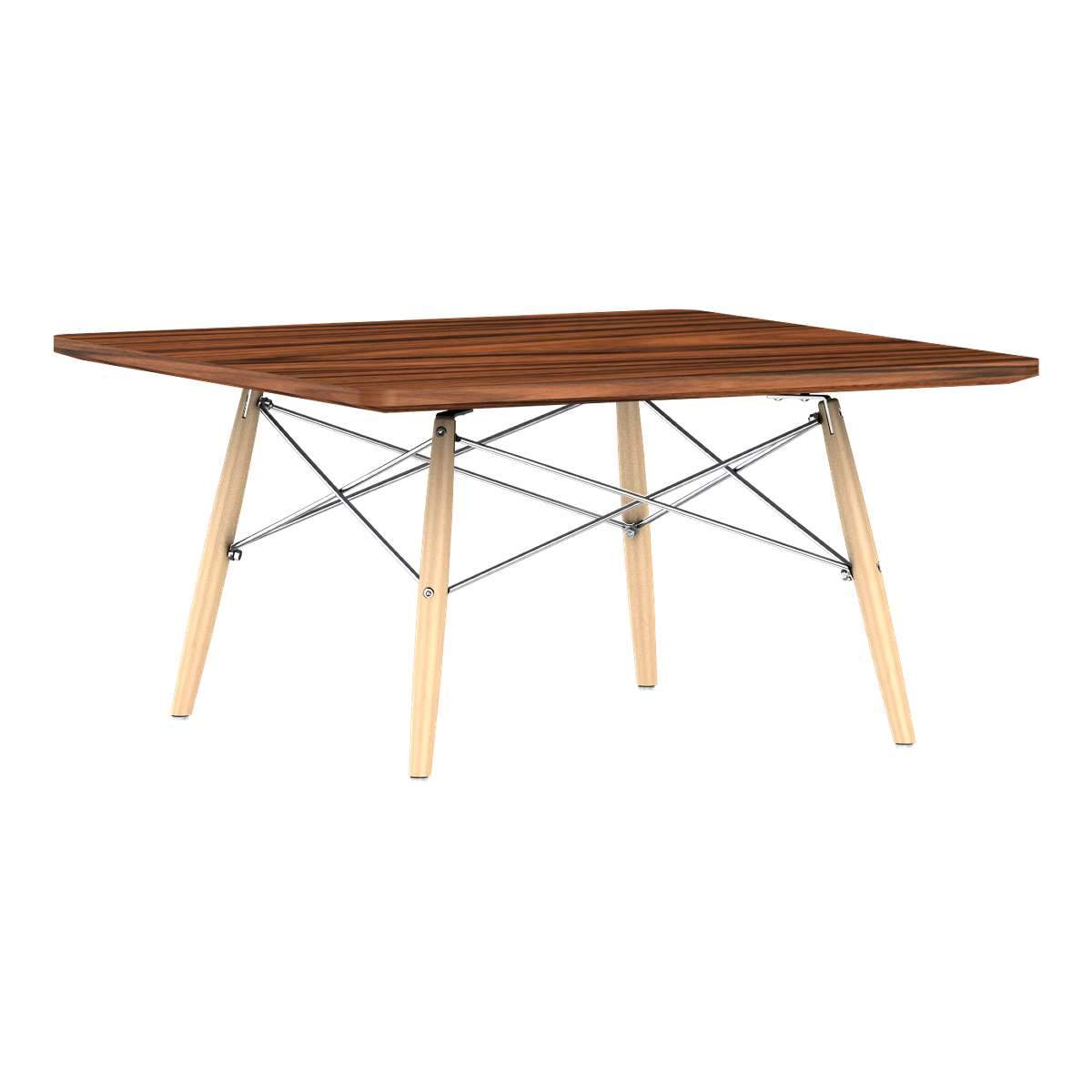 Eames Square Dowel Leg Coffee Table Coffee Tables herman miller Santos Palisander +$630.00 Natural Maple Chrome +$15.00