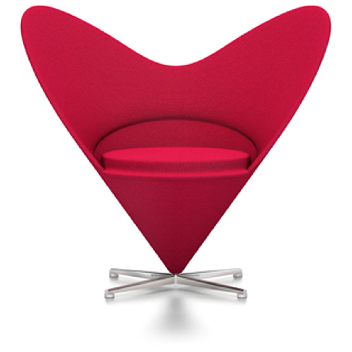 Panton Heart Chair lounge chair Vitra Tonus - Dark Magenta (56) 