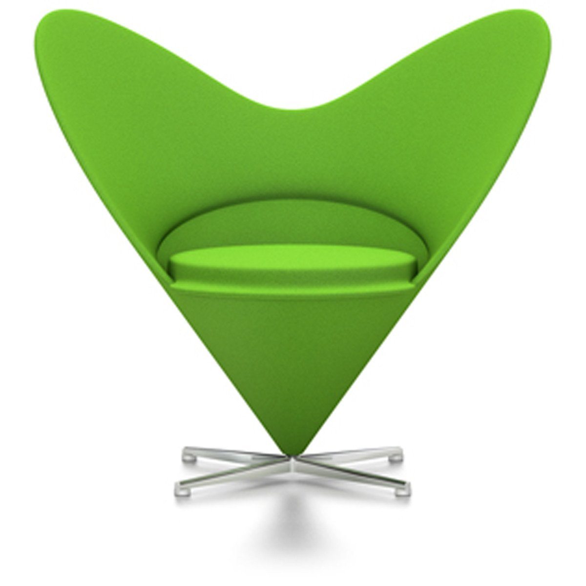 Panton Heart Chair lounge chair Vitra Tonus - Lime Green (57) 