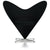 Panton Heart Chair lounge chair Vitra Tonus - Black (01) 