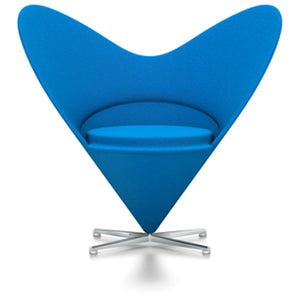 Panton Heart Chair lounge chair Vitra Tonus - Blue (50) 