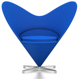Panton Heart Chair lounge chair Vitra Tonus - Royal Blue (51) 