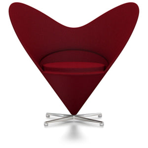 Panton Heart Chair lounge chair Vitra Tonus - Dark Red (54) 