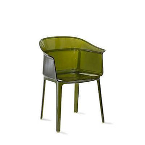 Papyrus Stacking Chair Side/Dining Kartell Transparent Olive Green 