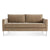 Paramount 66" Sofa Sofa BluDot Otter Velvet Stainless Steel 