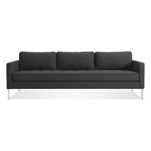 Paramount 95" Sofa Sofa BluDot Libby Charcoal Stainless Steel 