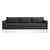 Paramount 95" Sofa Sofa BluDot Libby Charcoal Stainless Steel 