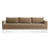 Paramount 95" Sofa Sofa BluDot Otter Velvet Stainless Steel 