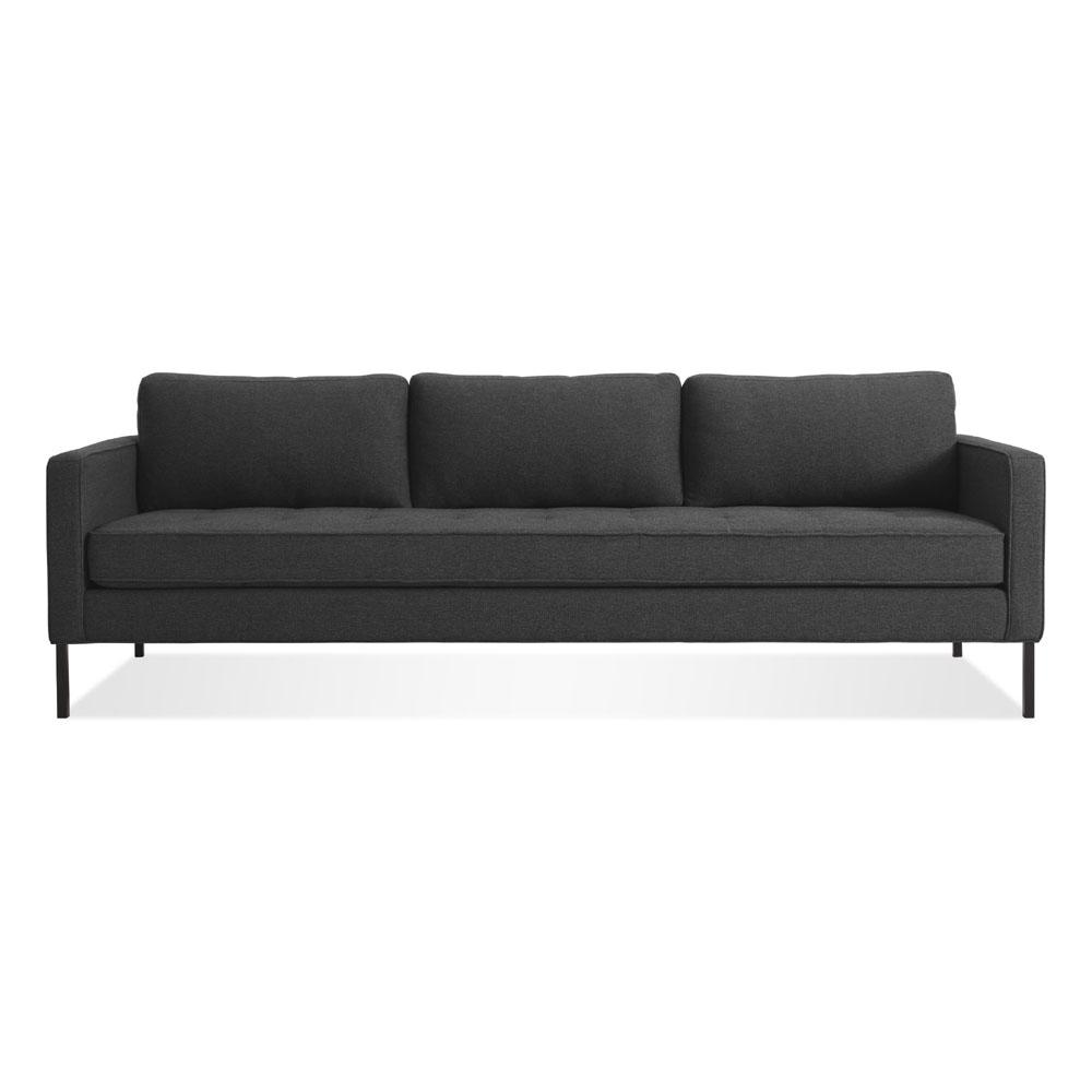 Paramount 95&quot; Sofa Sofa BluDot Libby Charcoal Metal 