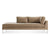 Paramount Daybed Sofa BluDot Otter Velvet Stainless Steel Left