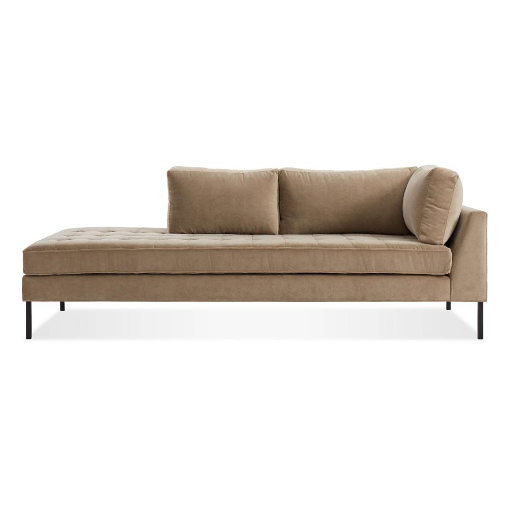 Paramount Daybed Sofa BluDot Otter Velvet Metal Left