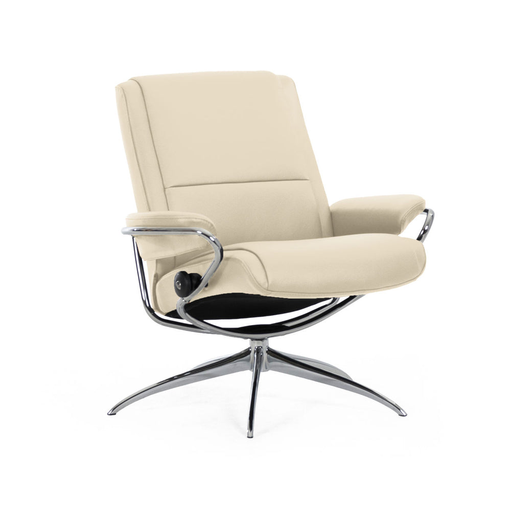 Stressless City High Back Office Desk Chair in Paloma Sparrow Blue Leather  by Ekornes