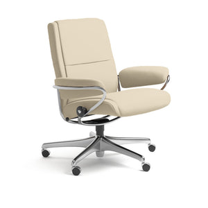 Paris Low Back Office Chair Office Chair Stressless Cream Batick Leather 