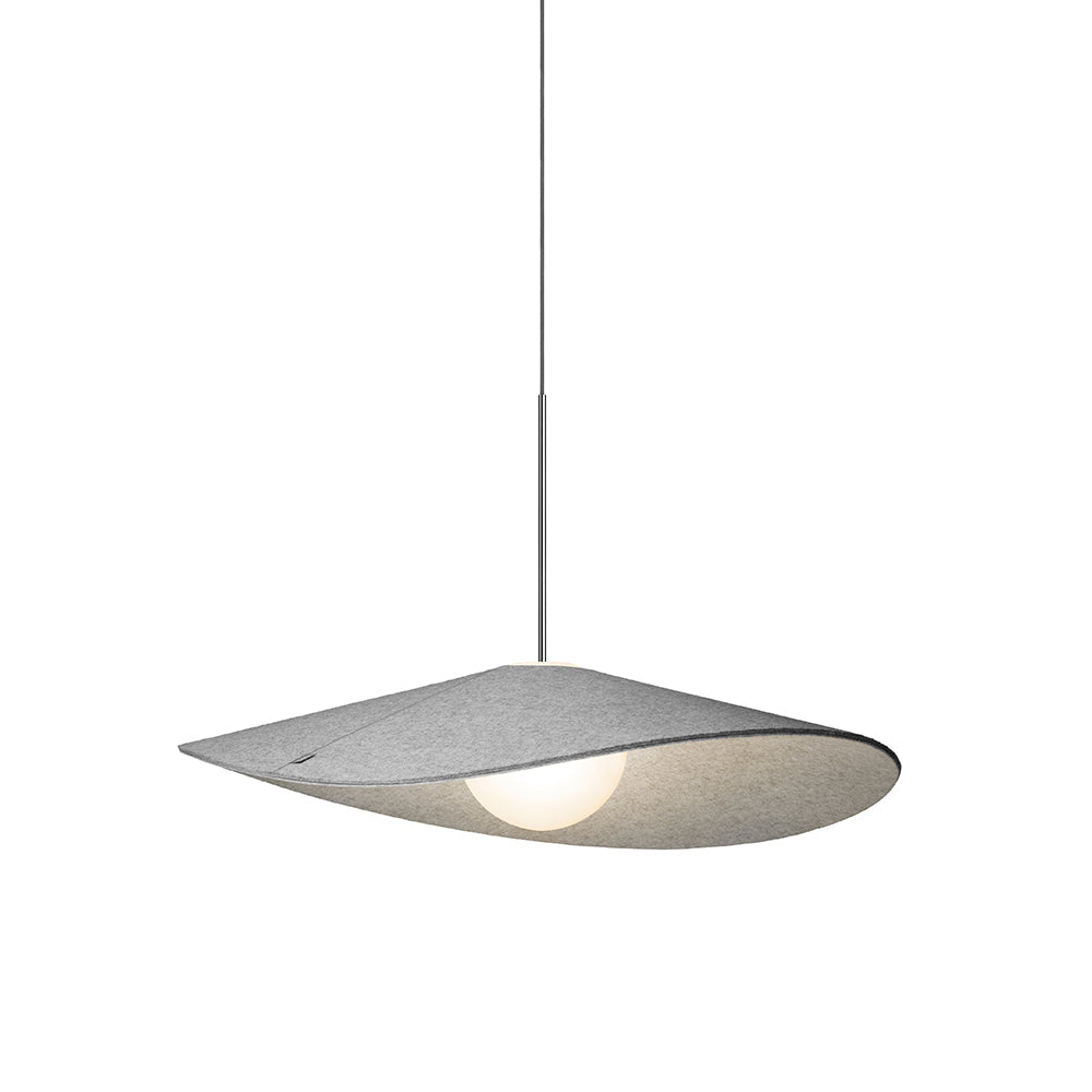 Bola Felt Pendant ceiling lights Pablo Pebble / Grey Felt Shade 32" 