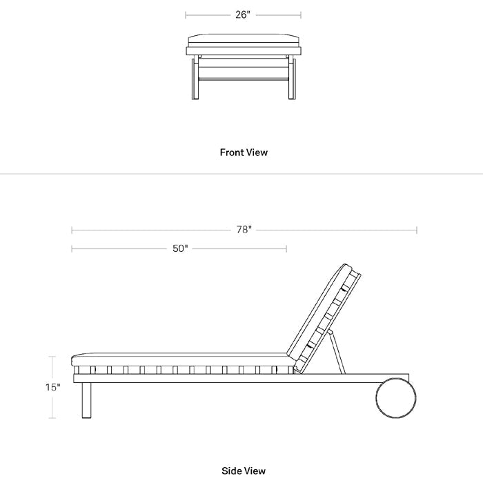 Perch Outdoor Sun Lounger Outdoors BluDot 