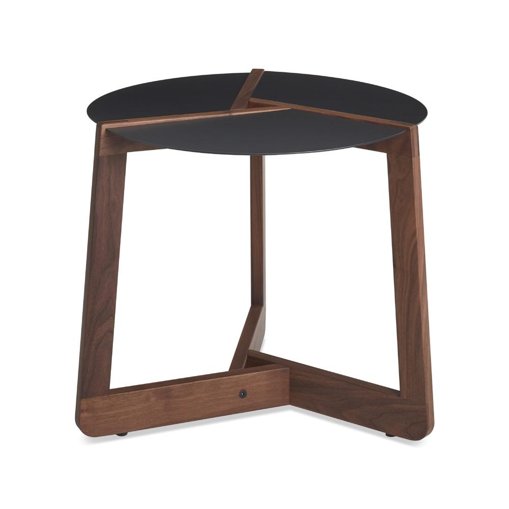 Pi Small Side Table side/end table BluDot Walnut / Black 