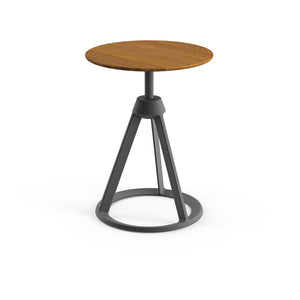 Piton Side Table side/end table Knoll Teak Medium Metallic Grey 