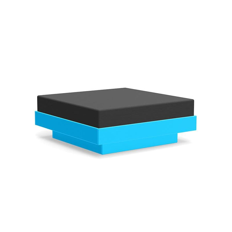 Platform One Ottoman Ottoman Loll Designs Sky Blue Cast Charcoal 