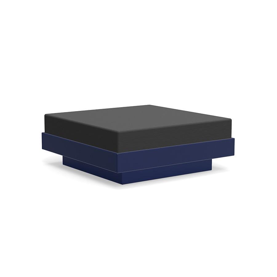 Platform One Ottoman Ottoman Loll Designs Navy Blue Cast Charcoal 