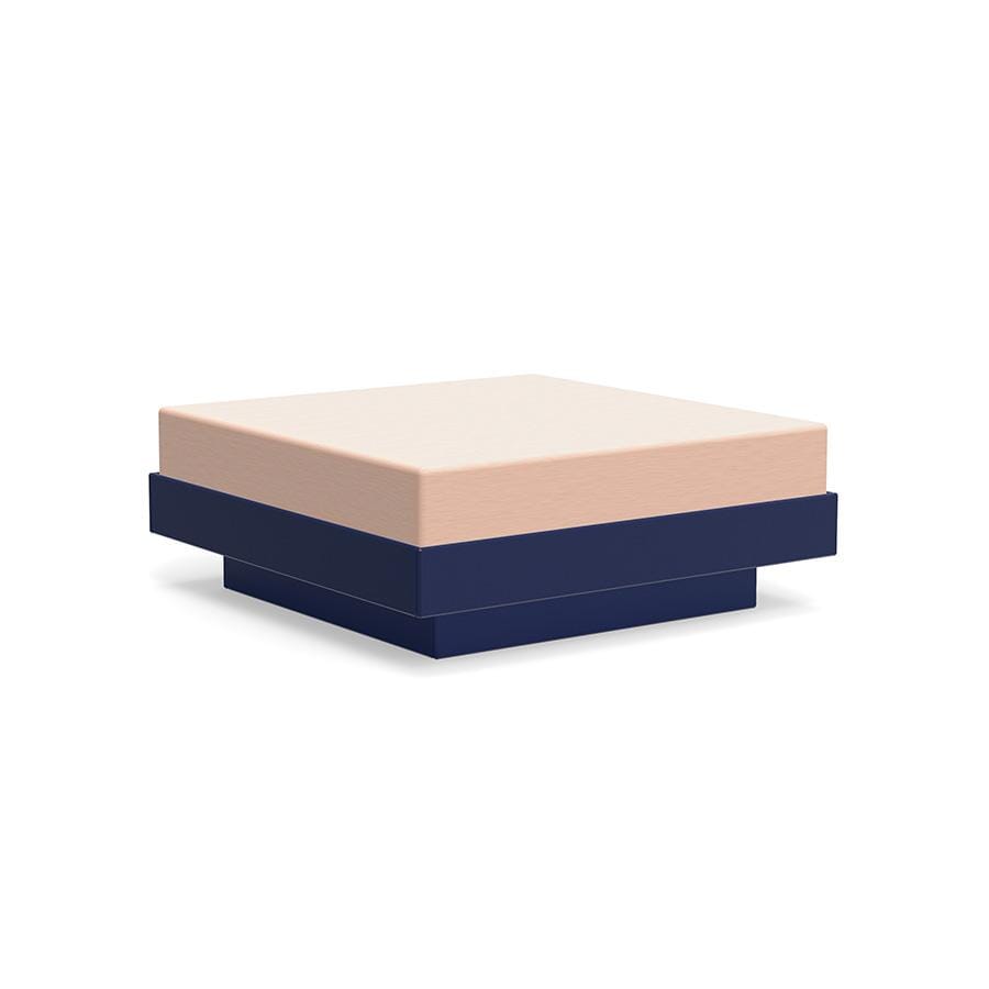 Platform One Ottoman Ottoman Loll Designs Navy Blue Cast Petal 