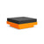 Platform One Ottoman Ottoman Loll Designs Sunset Orange Cast Charcoal 