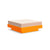 Platform One Ottoman Ottoman Loll Designs Sunset Orange Cast Petal 