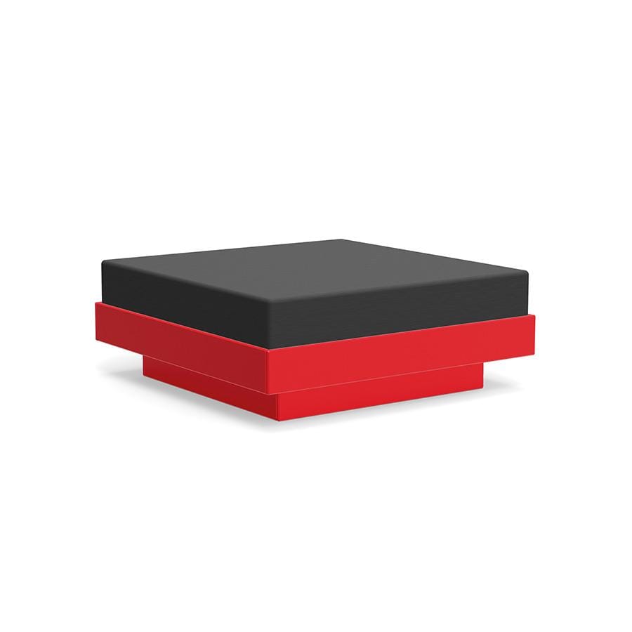 Platform One Ottoman Ottoman Loll Designs Apple Red Cast Charcoal 