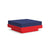 Platform One Ottoman Ottoman Loll Designs Apple Red Canvas Navy 