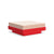 Platform One Ottoman Ottoman Loll Designs Apple Red Cast Petal 