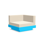 Platform One Sectional Corner Sofas Loll Designs Sky Blue Canvas Flax 