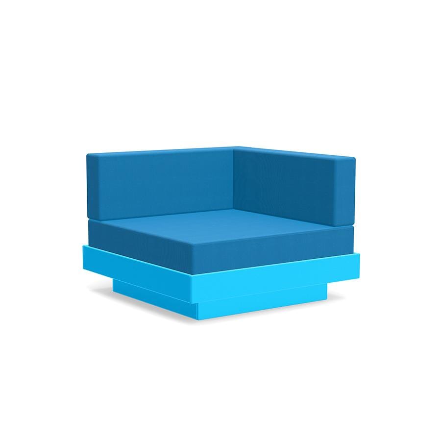 Platform One Sectional Corner Sofas Loll Designs Sky Blue Canvas Regatta 