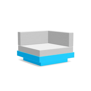 Platform One Sectional Corner Sofas Loll Designs Sky Blue Cast Silver 