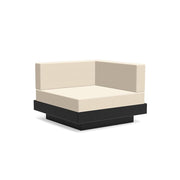Platform One Sectional Corner Sofas Loll Designs Black Canvas Flax 