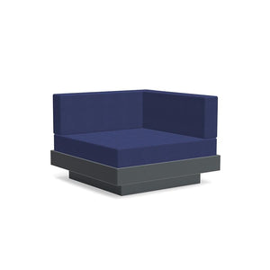 Platform One Sectional Corner Sofas Loll Designs Charcoal Grey Canvas Navy 
