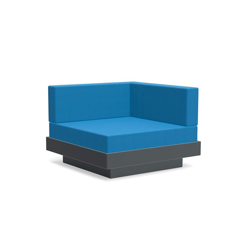 Platform One Sectional Corner Sofas Loll Designs Charcoal Grey Canvas Regatta 