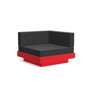 Platform One Sectional Corner Sofas Loll Designs Apple Red Cast Charcoal 