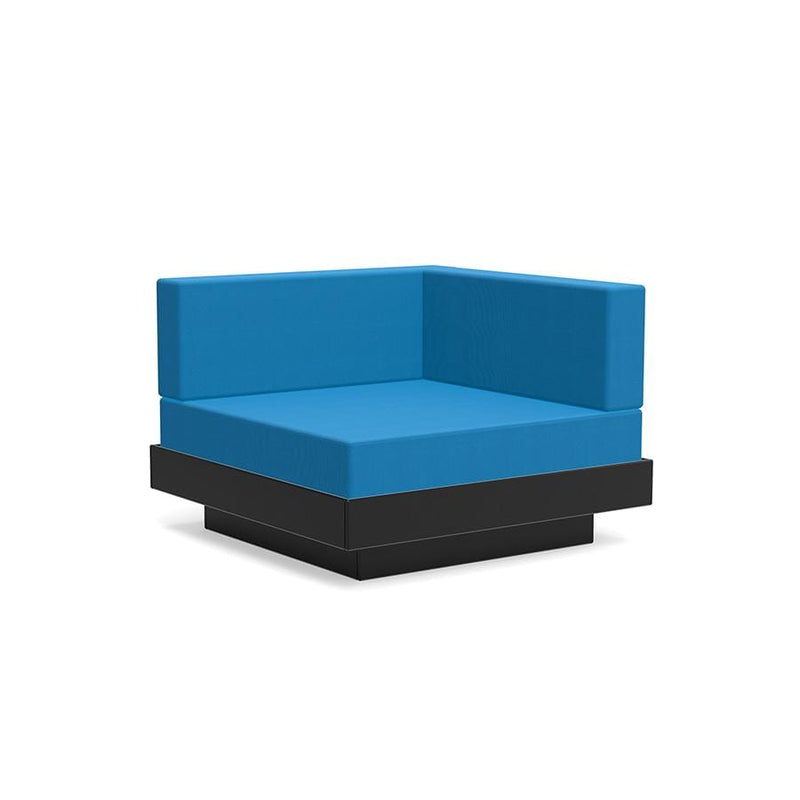 Platform One Sectional Corner Sofas Loll Designs Black Canvas Regatta 