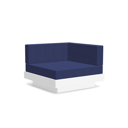 Platform One Sectional Corner Sofas Loll Designs Cloud White Canvas Navy 