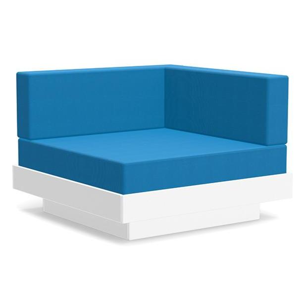 Platform One Sectional Corner Sofas Loll Designs Cloud White Canvas Regatta 