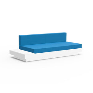 Platform One Sofa with Left or Right Table Sofas Loll Designs Cloud White Canvas Regatta 