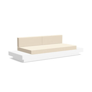 Platform One Sofa with Tables Sofas Loll Designs Cloud White Canvas Flax 