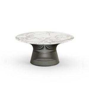 Platner Bronze 36" Coffee Table Coffee Tables Knoll Polished Finish Calacatta Marble Top: White-grey/beige + $2082.00 