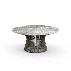 Platner Bronze 36" Coffee Table Coffee Tables Knoll Polished Finish Grey Marble Top: Light Grey + $1887.00 