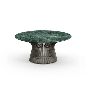 Platner Bronze 36" Coffee Table Coffee Tables Knoll Polished Finish Verdi Alpi Marble Top: Green + $3204.00 