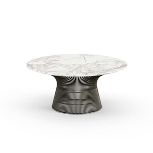 Platner Bronze 36" Coffee Table Coffee Tables Knoll Satin Finish Calacatta Marble Top: White-grey/beige + $2082.00 