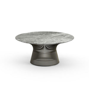 Platner Bronze 36" Coffee Table Coffee Tables Knoll Satin Finish Grey Marble Top: Light Grey + $1887.00 
